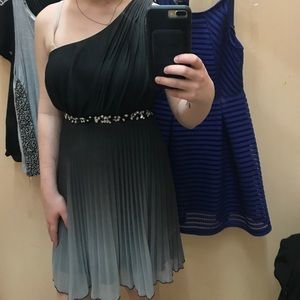 Dark gray to light gray ombre dress
